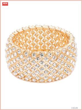 Rhinestone Stretch Tennis Bracelet for Women - Wedding & Prom Jewelry